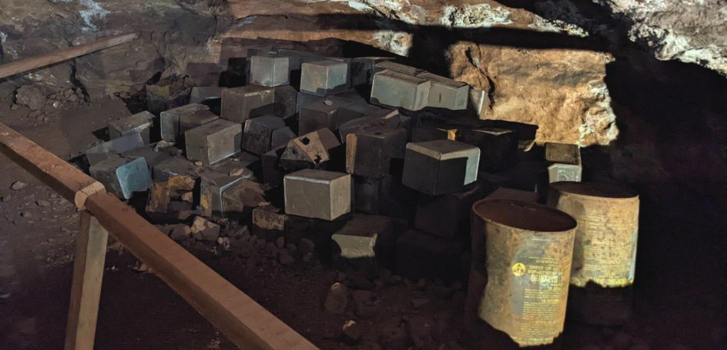 Cold War-era survival rations left behind from a stock stored in Craighead Caverns.