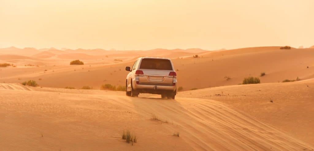 Car in the desert