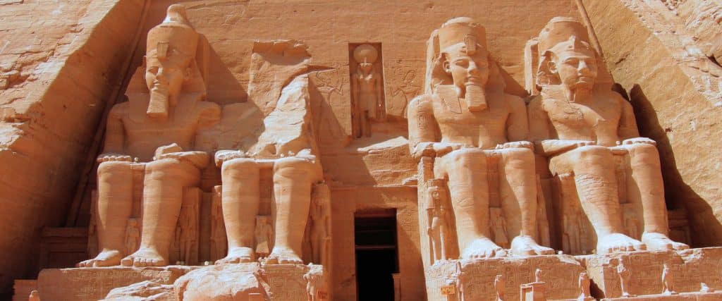 The entrance to Abu Simbel.