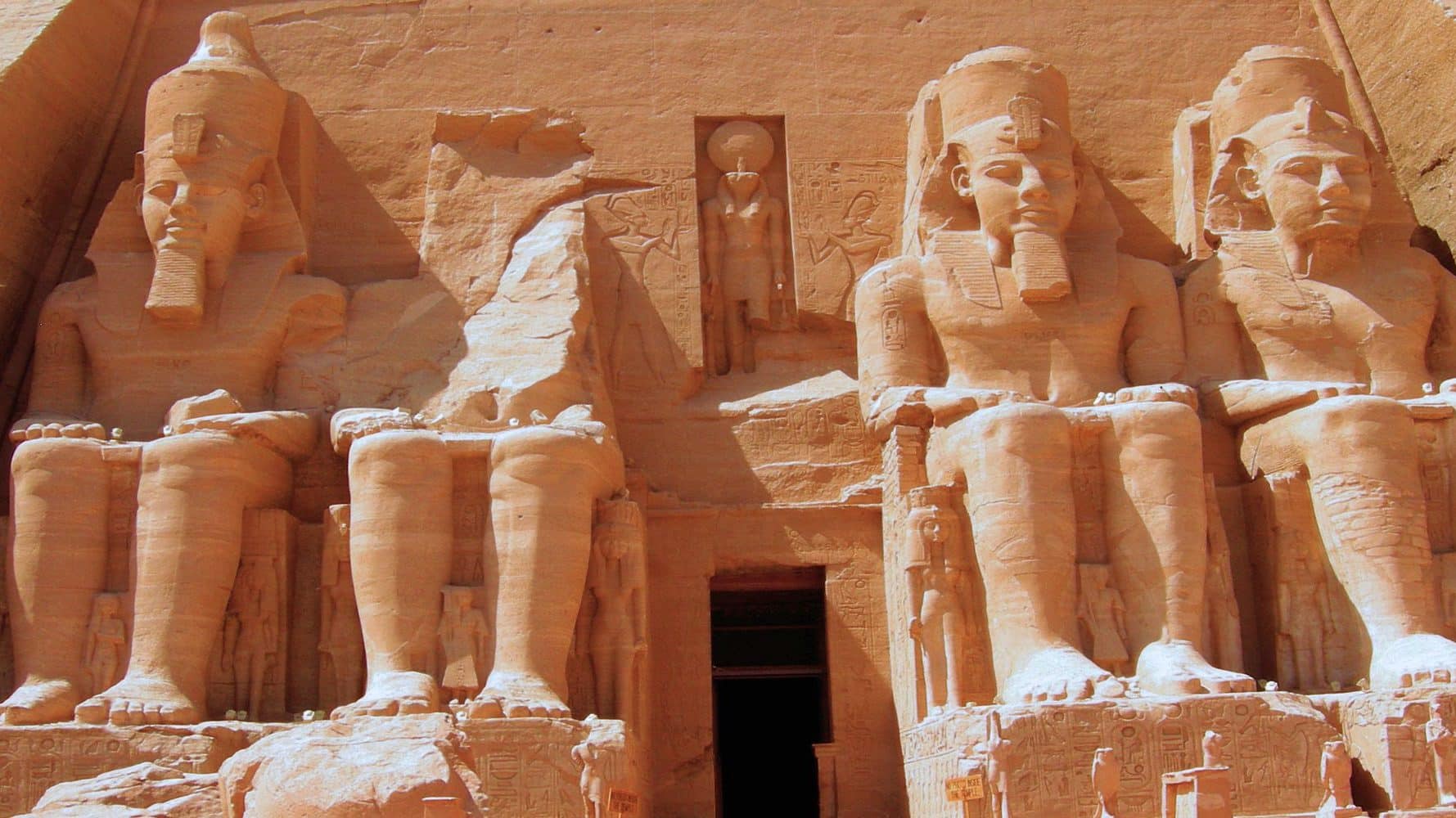 The entrance to Abu Simbel.