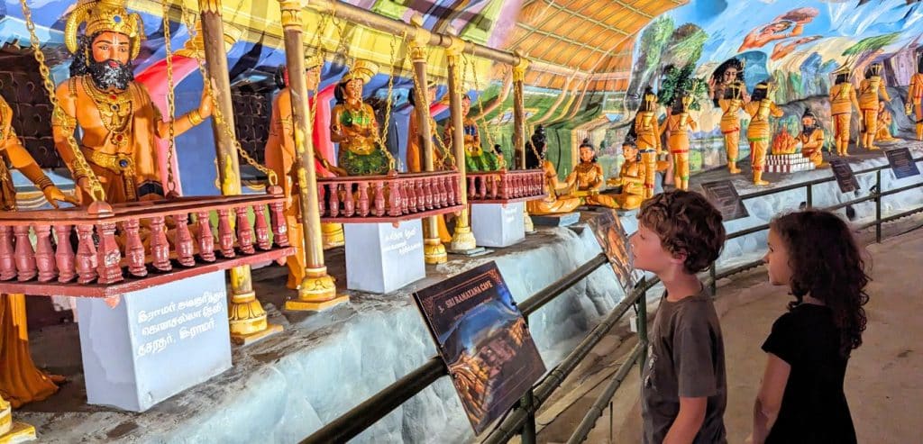Looking at the story of Rama in Sri Ramayana cave