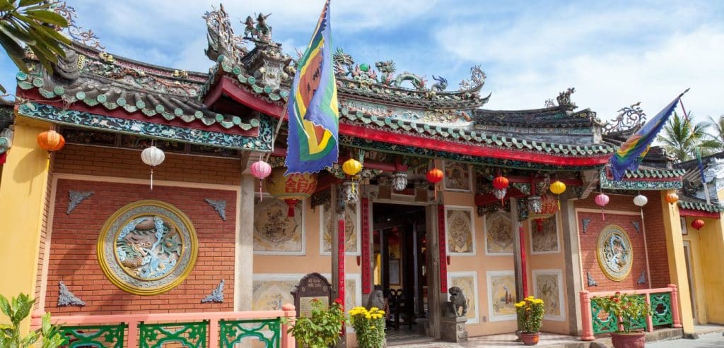 The outside of the Trieu Chau Assembly Hall in Hoi An.