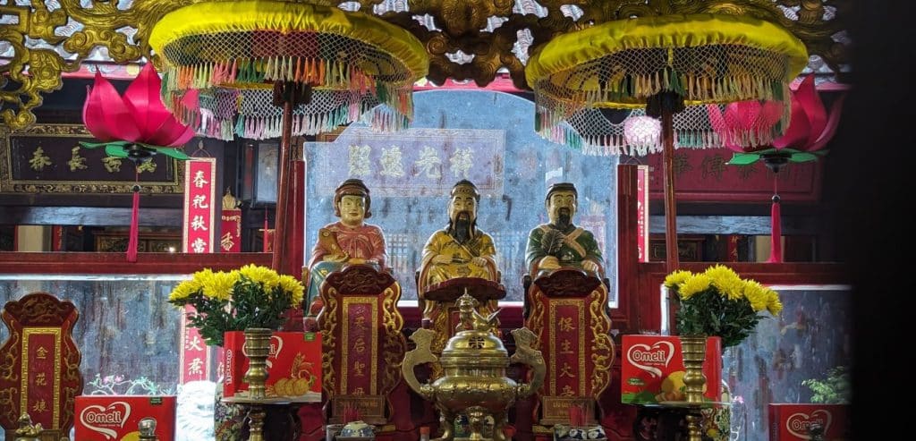 The altar inside the Minh Huong Communal House.