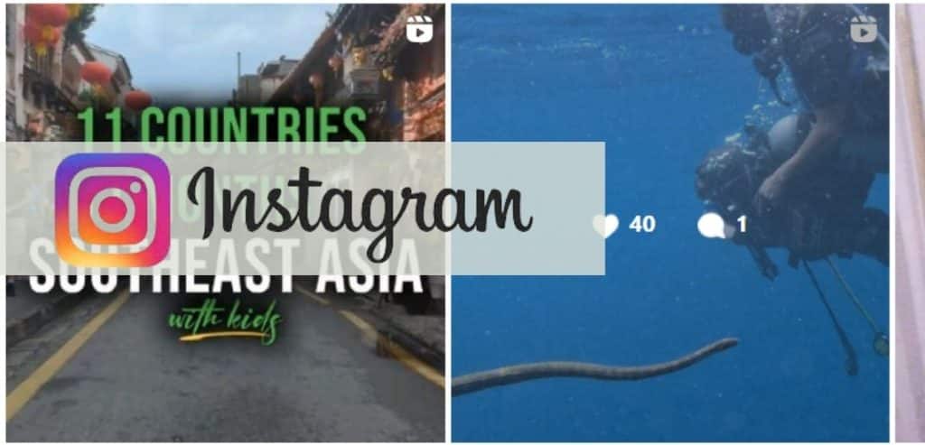 Instagram Logo over Photos