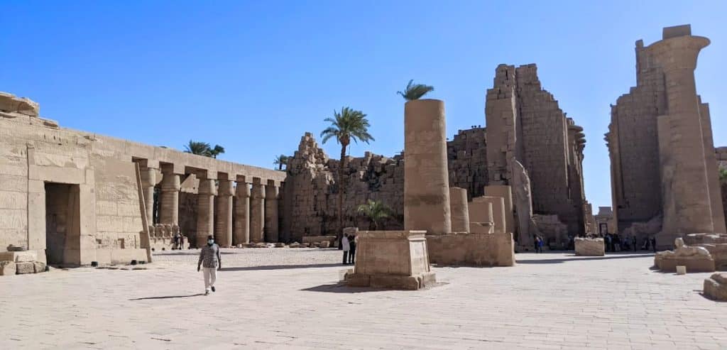 A courtyard in Karnak Temple