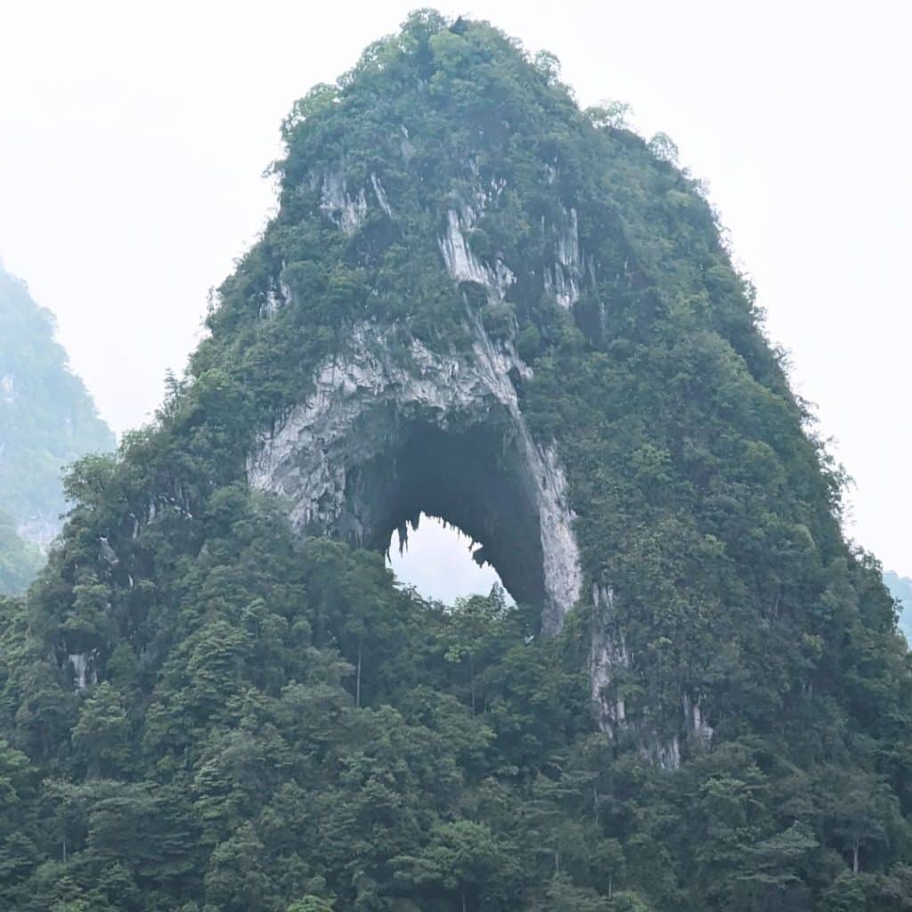 A close up look at Angel Eye Mountain, Cao Bang, Vietnam