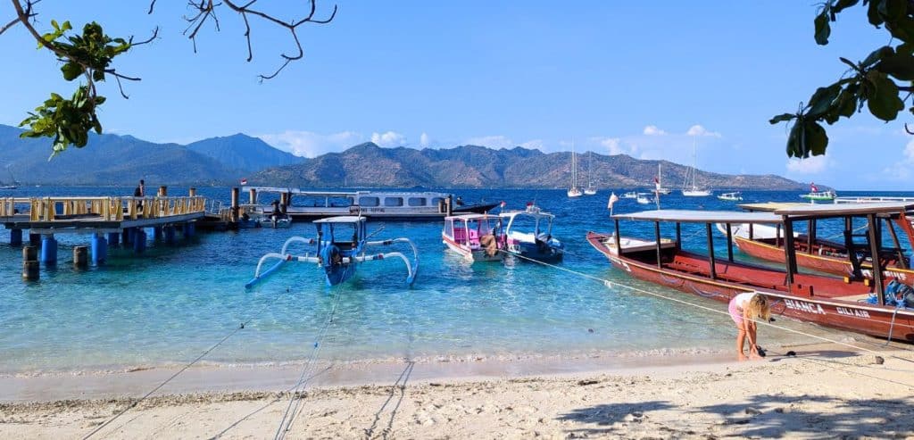 A view from the beach on Gili Air, Lombok