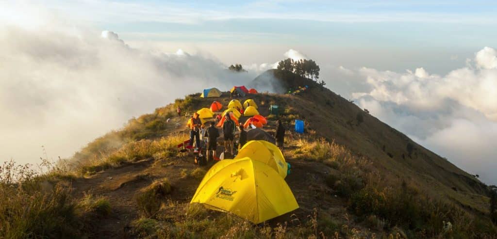 Tents on Mt. Rinjani