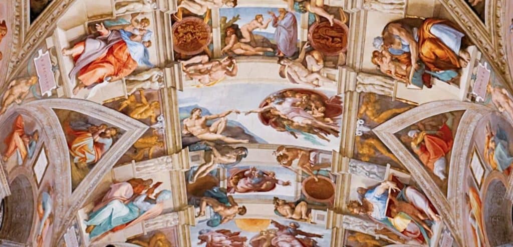 The ceiling of the Sistene Chapel 