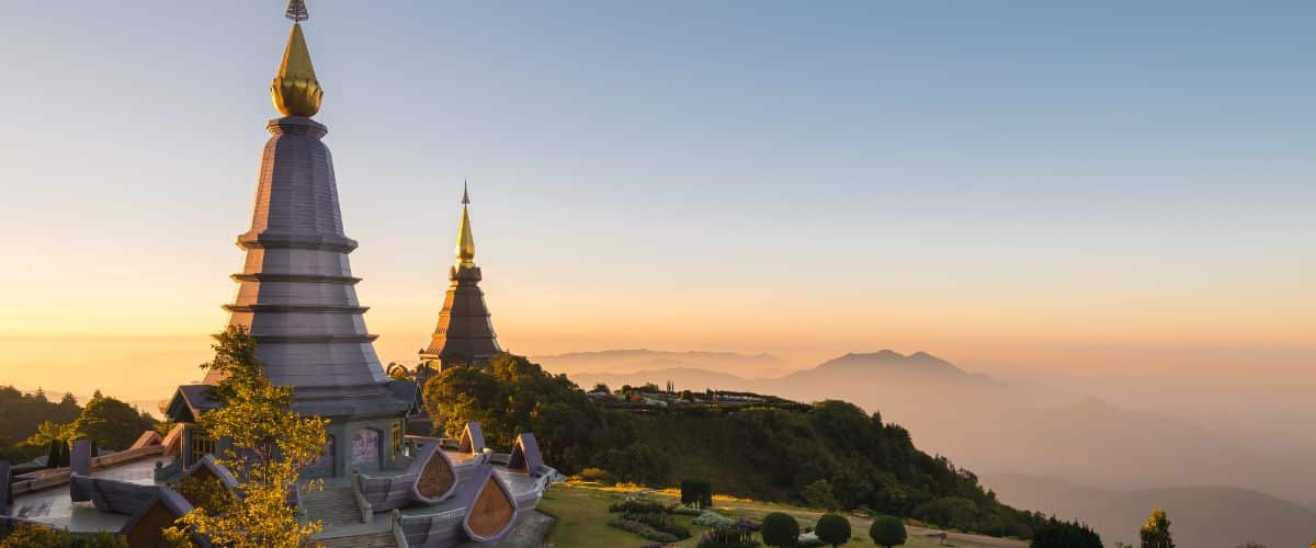 The two Royal Pagodas on Doi Inthanon, Chiang Mai