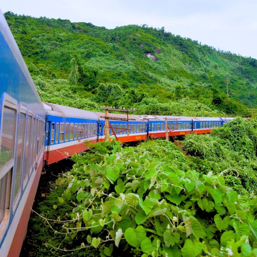 Train in the Hai Van Pass in Vietnam (Danang -> Hue)