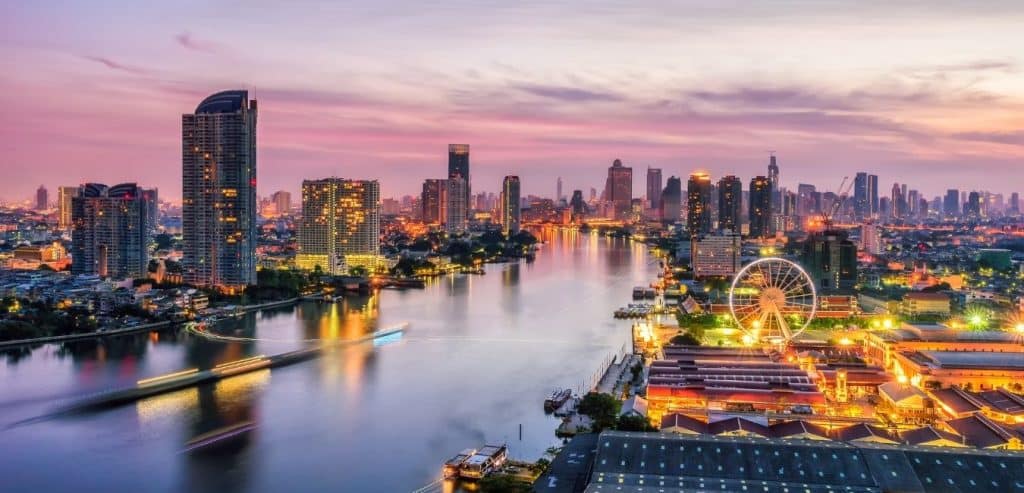 Bangkok cityscape at sunrise