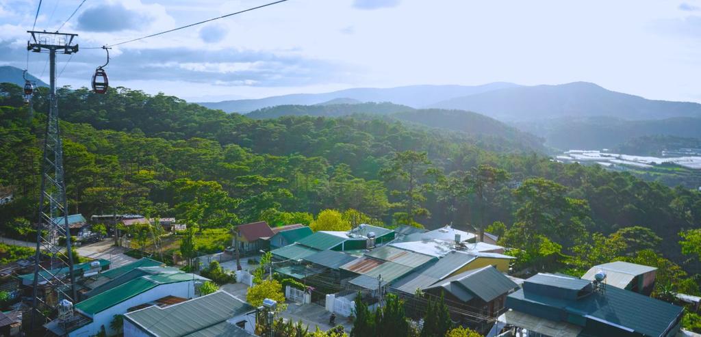 A view of Robin Hill from the Cable Car, Da Lat, Vietnam