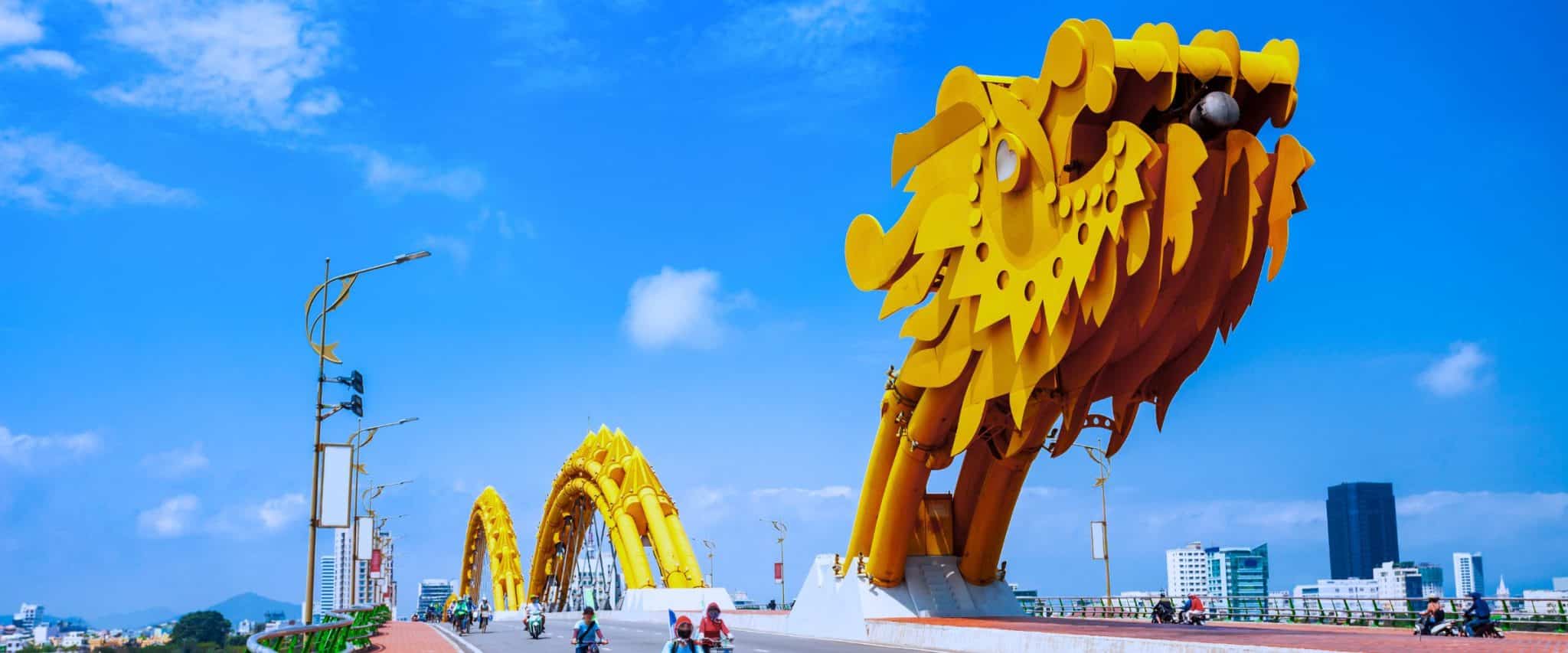 A look at the "head" of Da Nang's Dragon Bridge