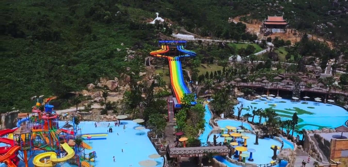 An aerial veiw of the Nui Than Tai Hot Springs Park in Da Nang