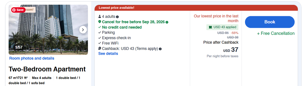 A screenshot from Agoda.com